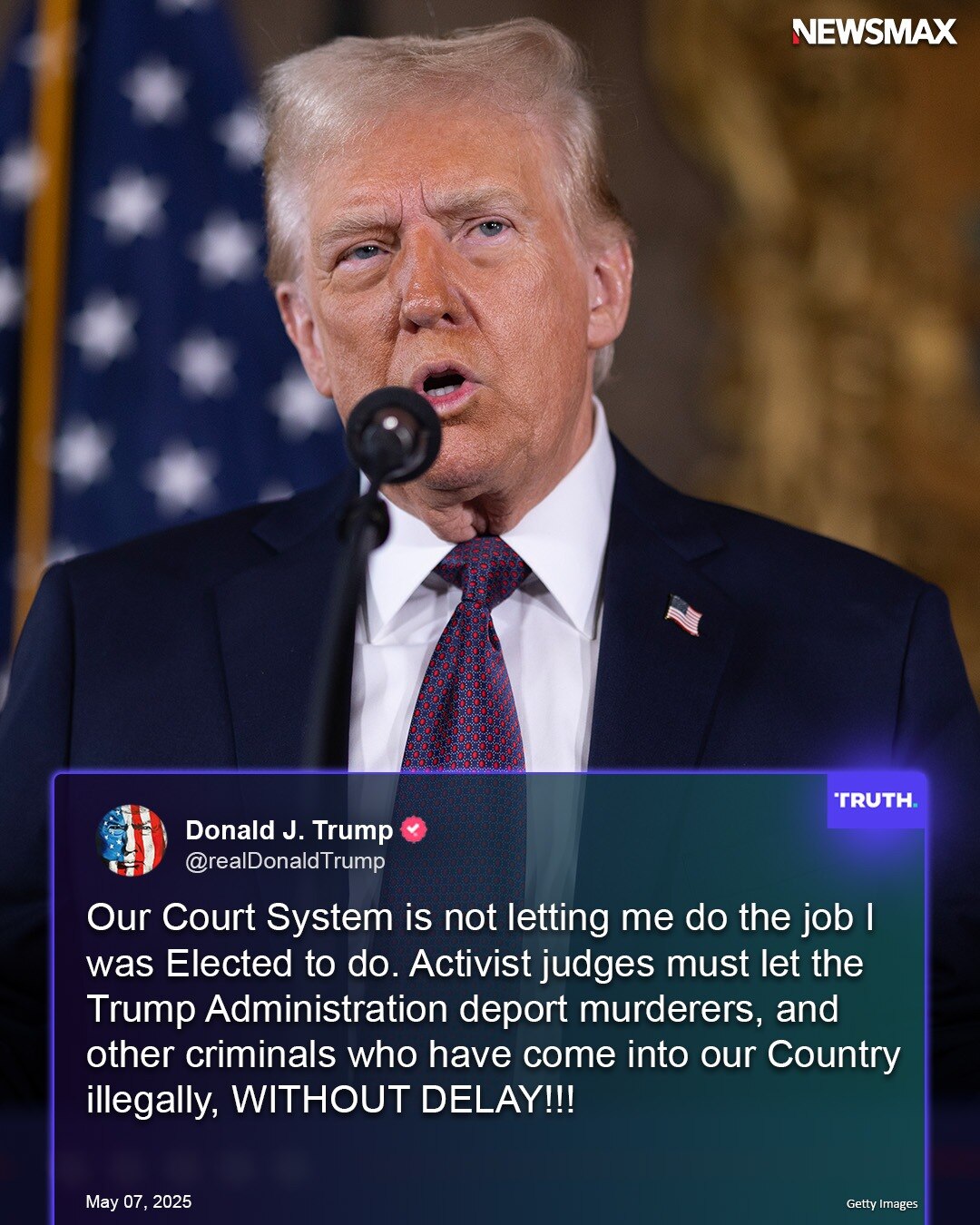 President Donald Trump took to Truth Social on Wednesday to express his frustration after recent rul...