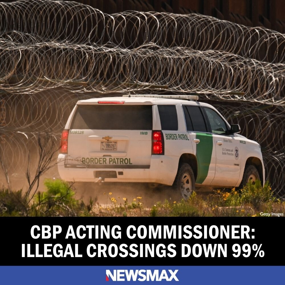 Illegal border crossings are down 99% in less than four months under President Trump, according to U...