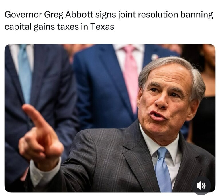 Texas #capitalgains #taxes 

