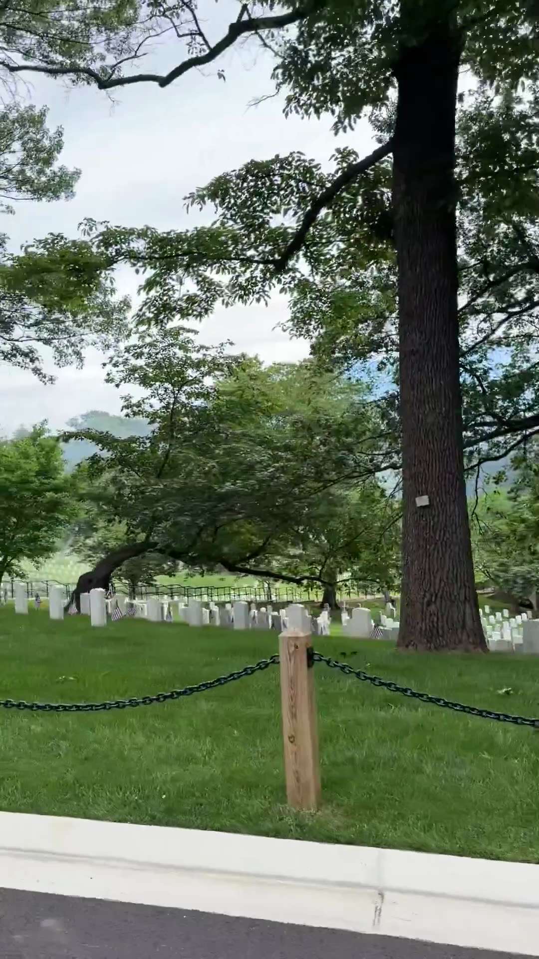 21 Gun Salute as President Trump drives through Arlington National Cemetery 

