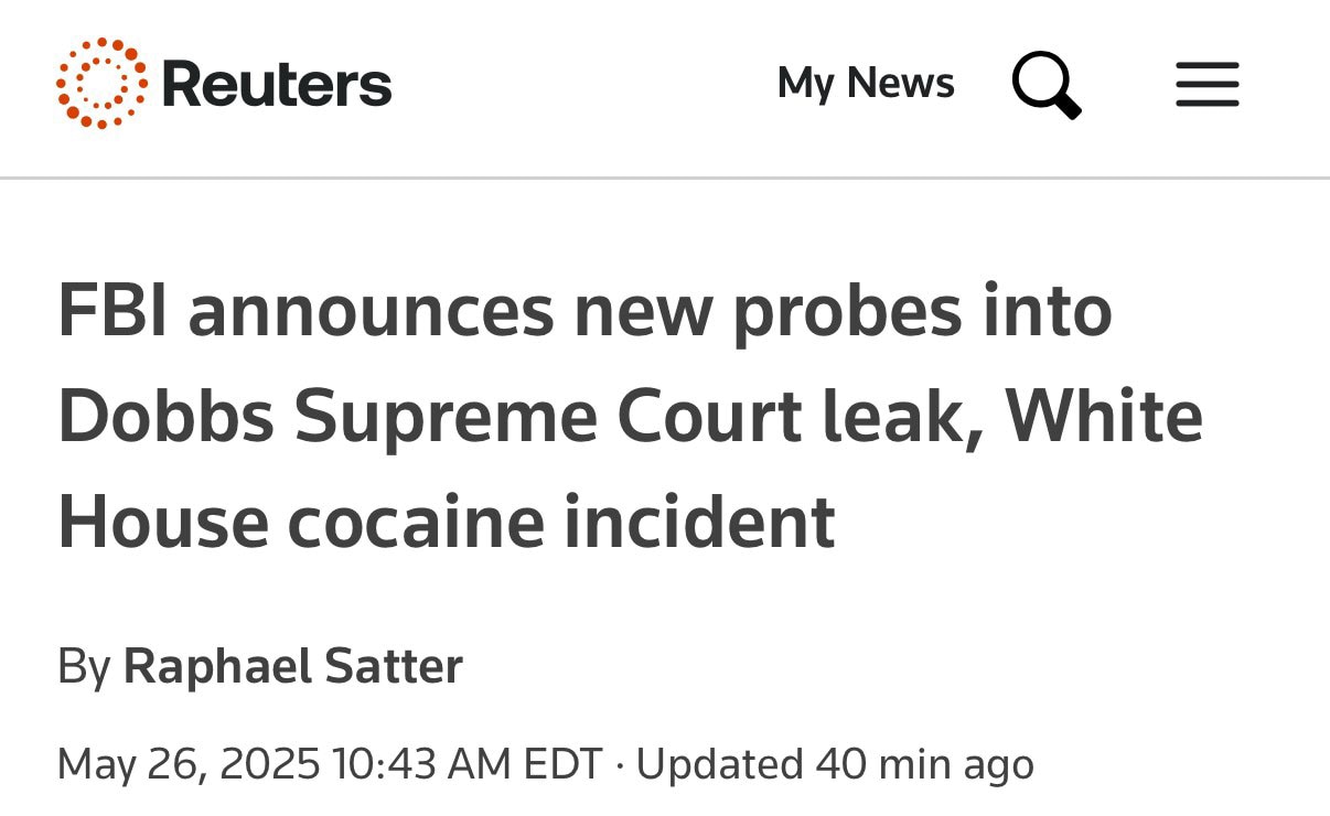 🚨突发新闻：美国联邦调查局重新调查乔·拜登执政期间在白宫发现的可卡因。

除了自动笔之外，还重新调查拜登白宫可卡因事件，拜登的医生也要就拜登执政时期的身体状况到议会宣誓作证。彻查2020年大选被盗，...