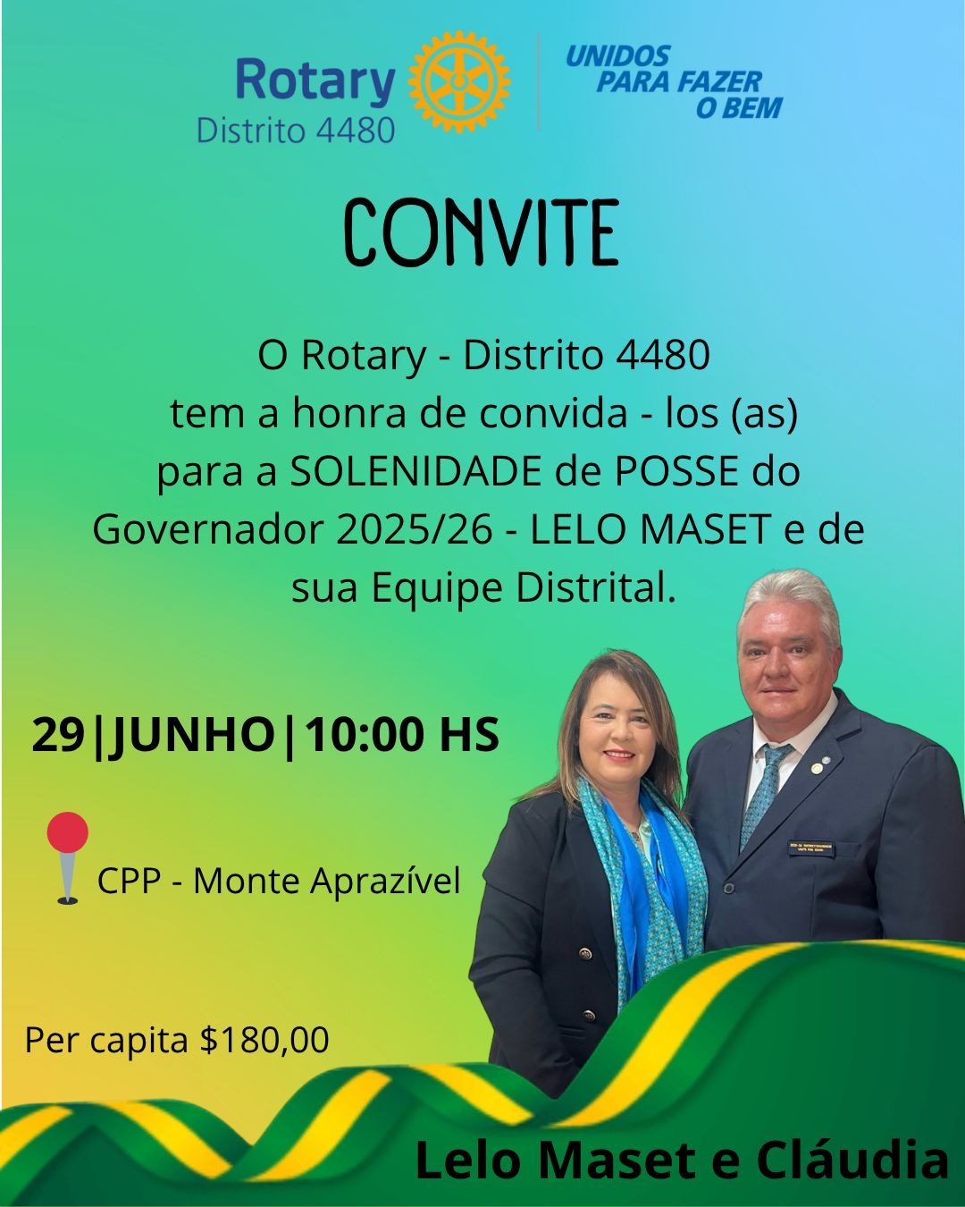 Queridos companheiros, companheiras e amigos da Família Rotária

Com imensa alegria, convidamos você...