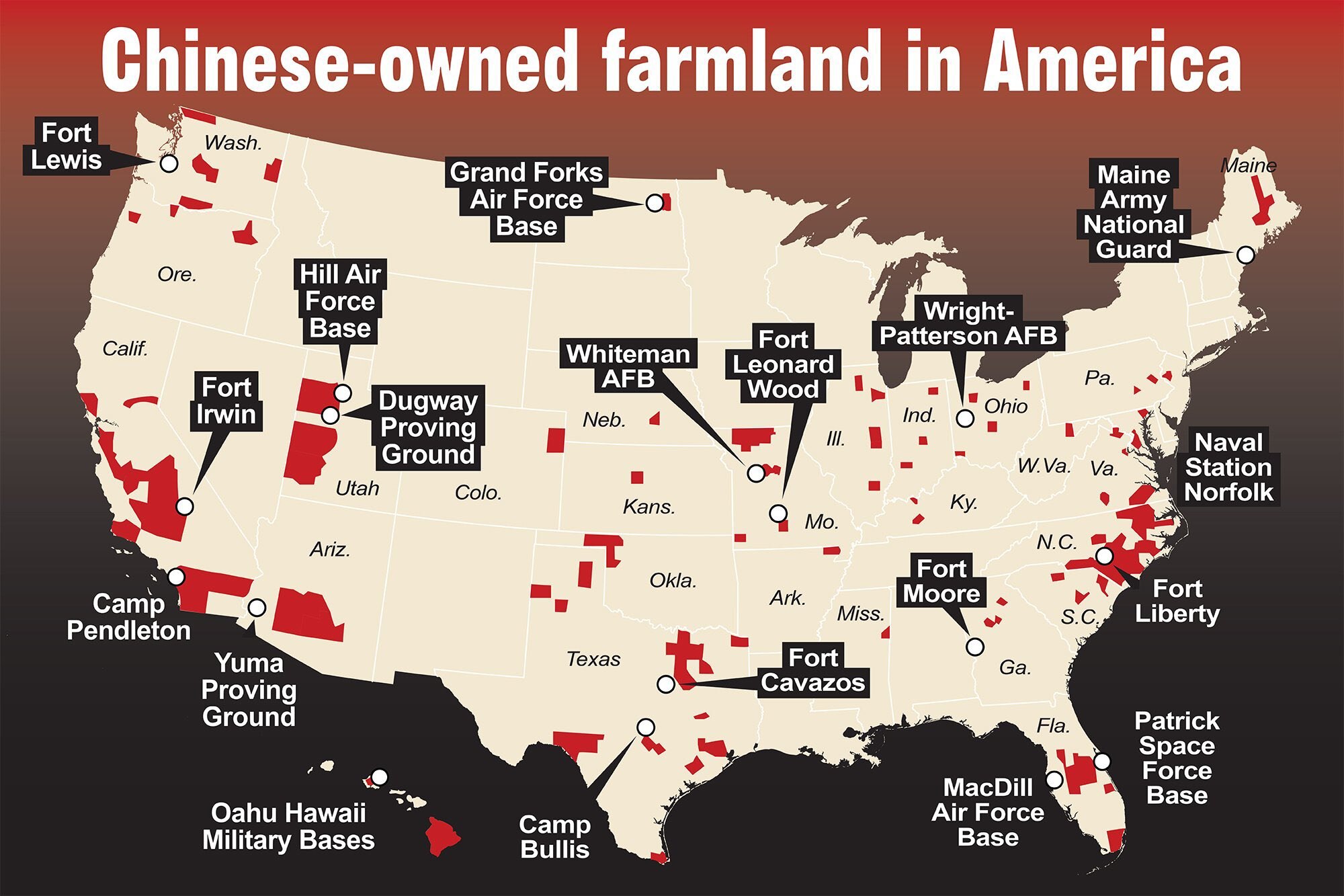 Foreign nations buying swaths of land next to America's military bases is unacceptable. This must be...
