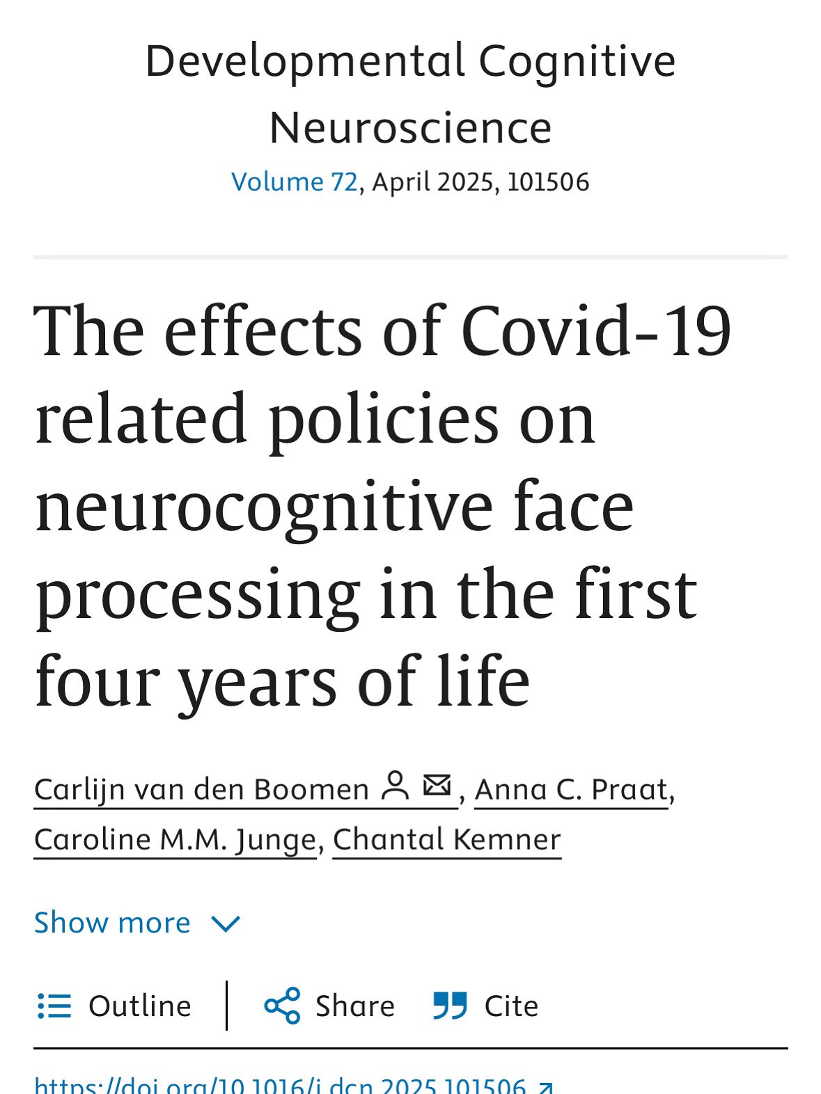 Neues Paper:

Niederländische Kinder, die während der Maßnahmen noch im Baby-Alter waren, können nun...