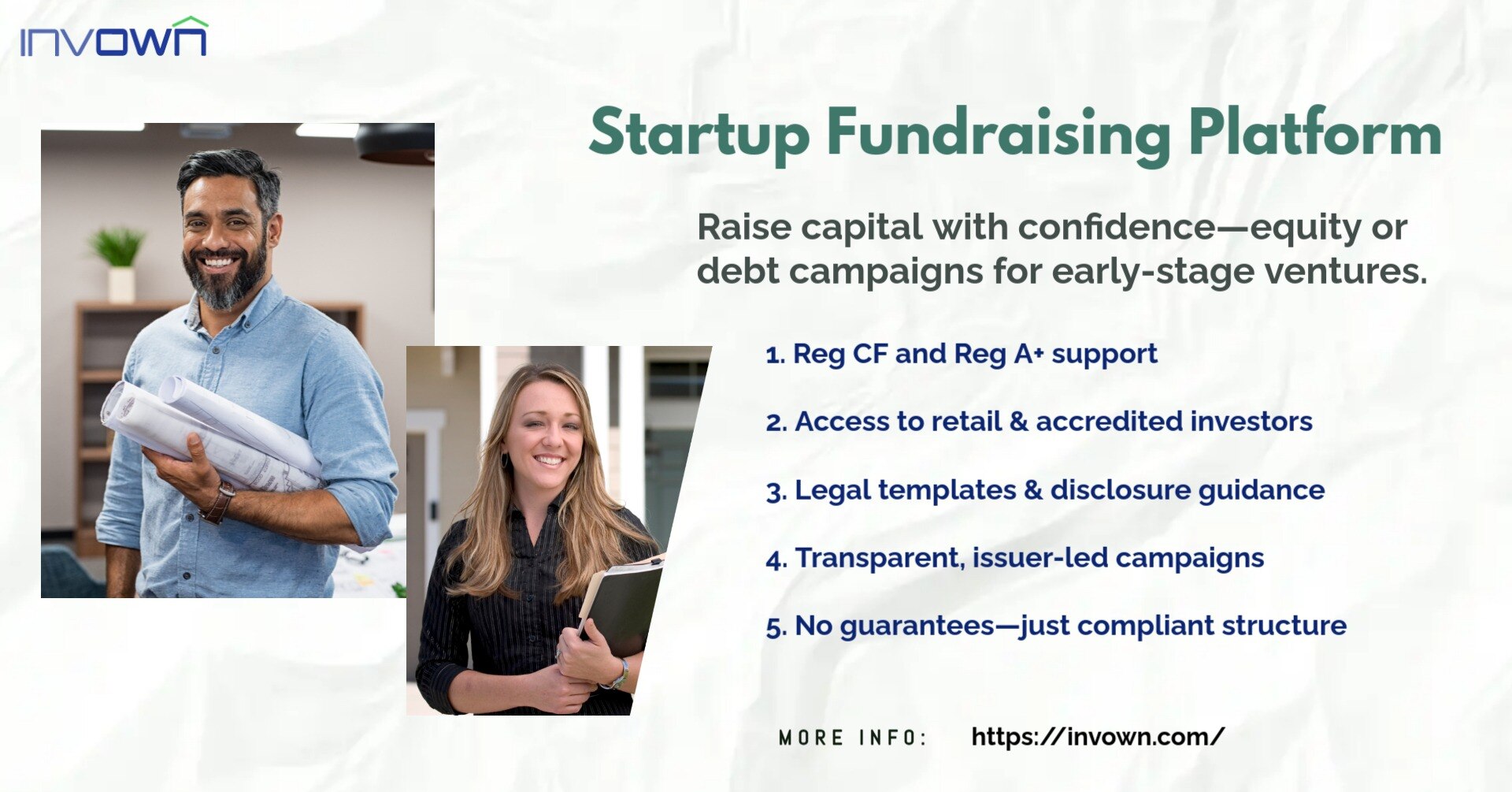 Startup Fundraising Platform for Regulated Campaigns | Invown
 
A startup fundraising platform like ...