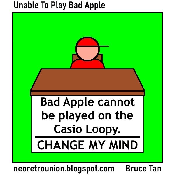 Go figure that technical limitations are reason the #Casio Loopy cannot run Bad Apple. 🤷‍♂️🤷‍♀️

#...