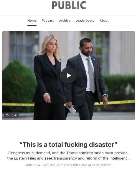 ▪️“This is a total fucking disaster,” a senior person in the Intelligence Community told us today, i...