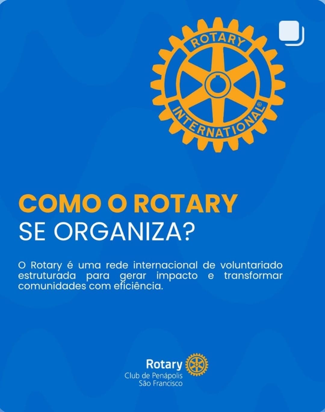 Texto do Rotary Club de Penápolis - São Francisco do Distrito 4470

Você sabe quem somos e o que faz...