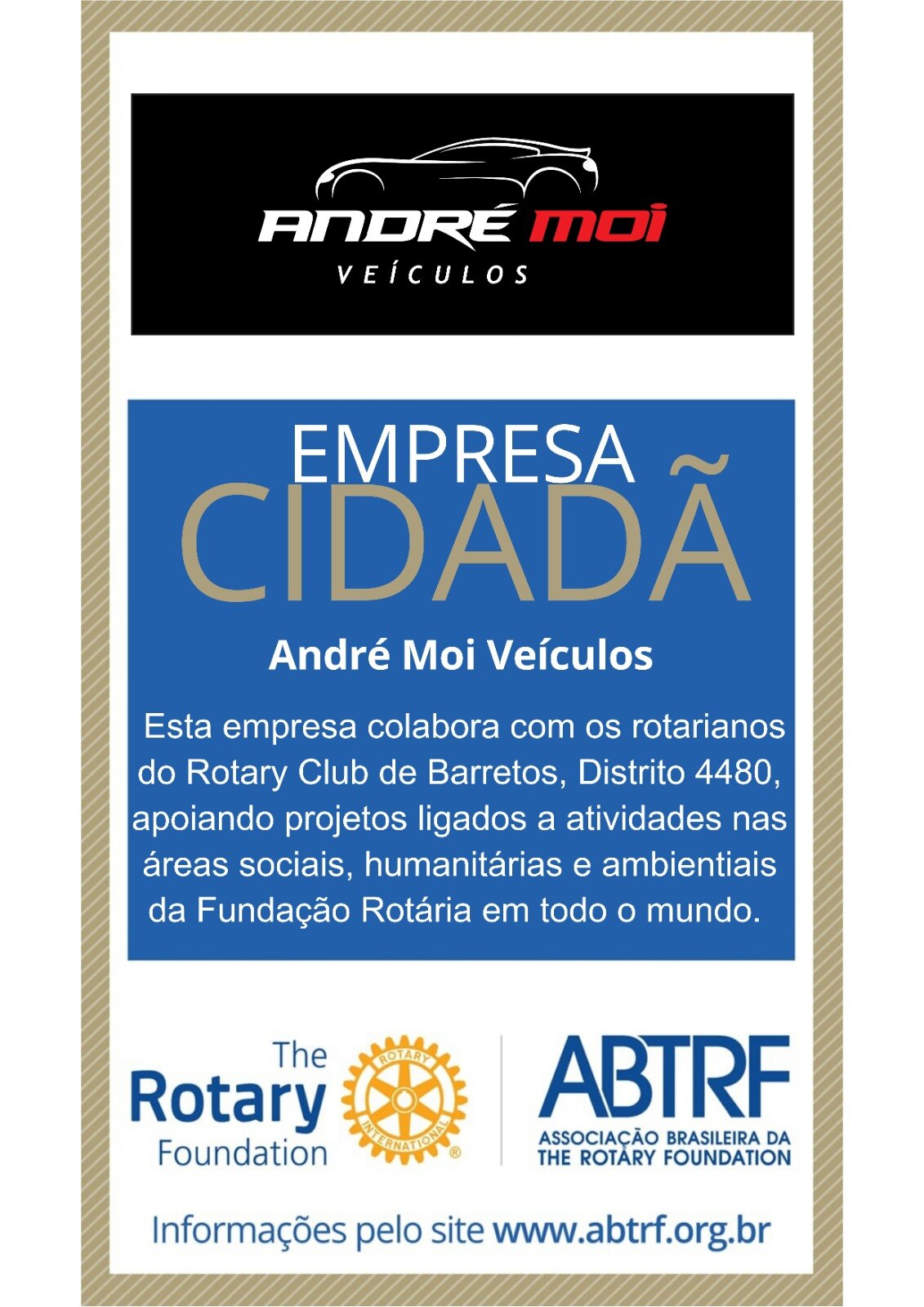 O Rotary Club de Barretos está em festa com uma nova empresa cidadã colaborando com os projetos de R...