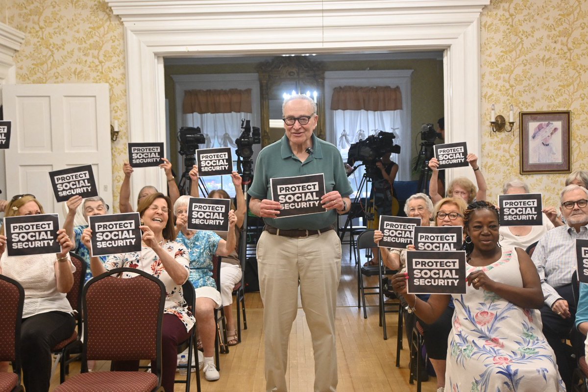 Chuck Schumer 

Today on the 90th anniversary of the Social Security Act: We're holding a Social Sec...