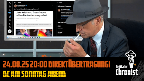 Aufzeichnung vom 24.08.25 Direktübertragung! DC am Sonntag Abend