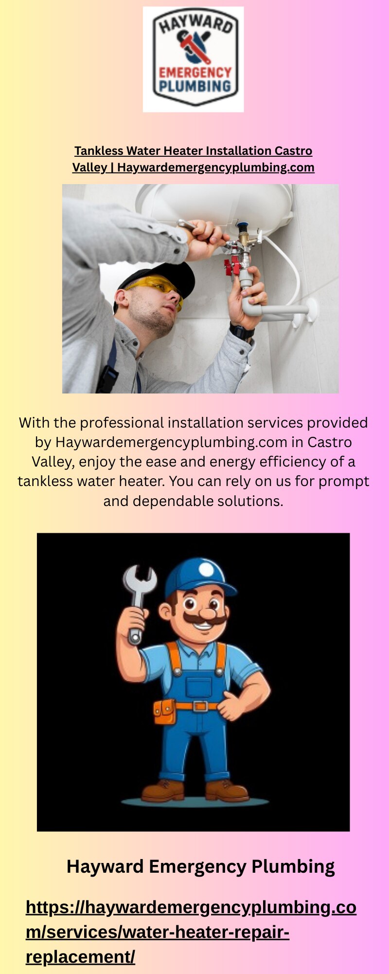 Tankless Water Heater Installation Castro Valley | Haywardemergencyplumbing.com
With the professiona...