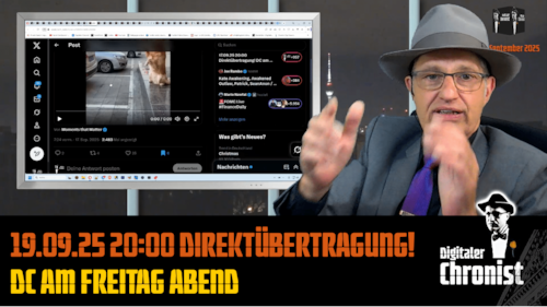 Aufzeichnung vom 19.09.25 Direktübertragung! DC am Freitag Abend