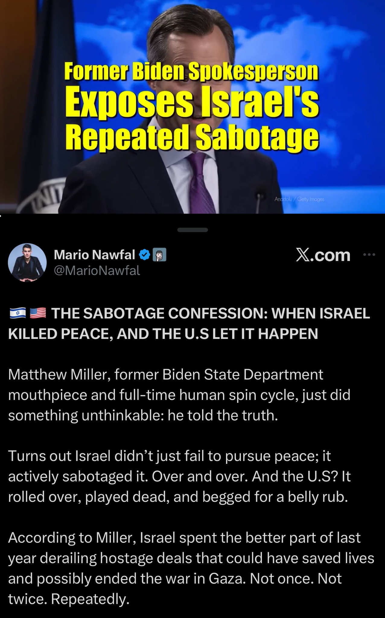 The ‘Israel First’ Traitors to America Brought This on Our Country 

https://x.com/marionawfal/statu...