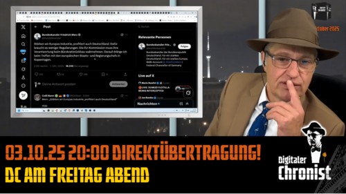 Aufzeichnung vom 03.10.25 Direktübertragung! DC am Freitag Abend