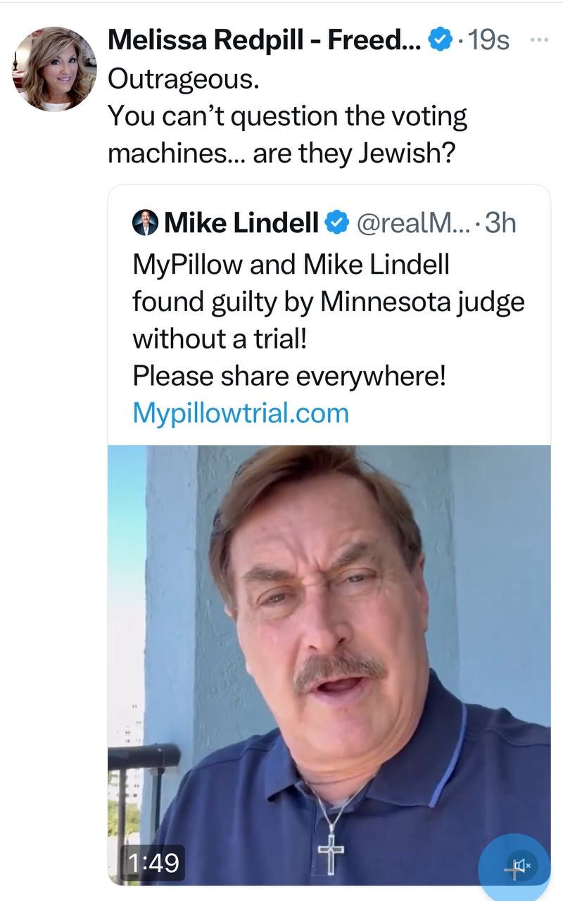 Mike Lindell was found guilty before the case even went to trial!!

He has to spend more money to ap...