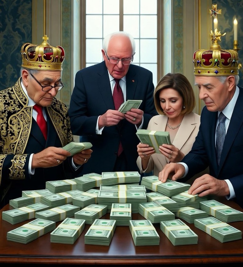 🚨 “No Kings”? The party of fossilized tyrants like Schumer, Sanders, Pelosi, Wyden, & Markey—
avg a...