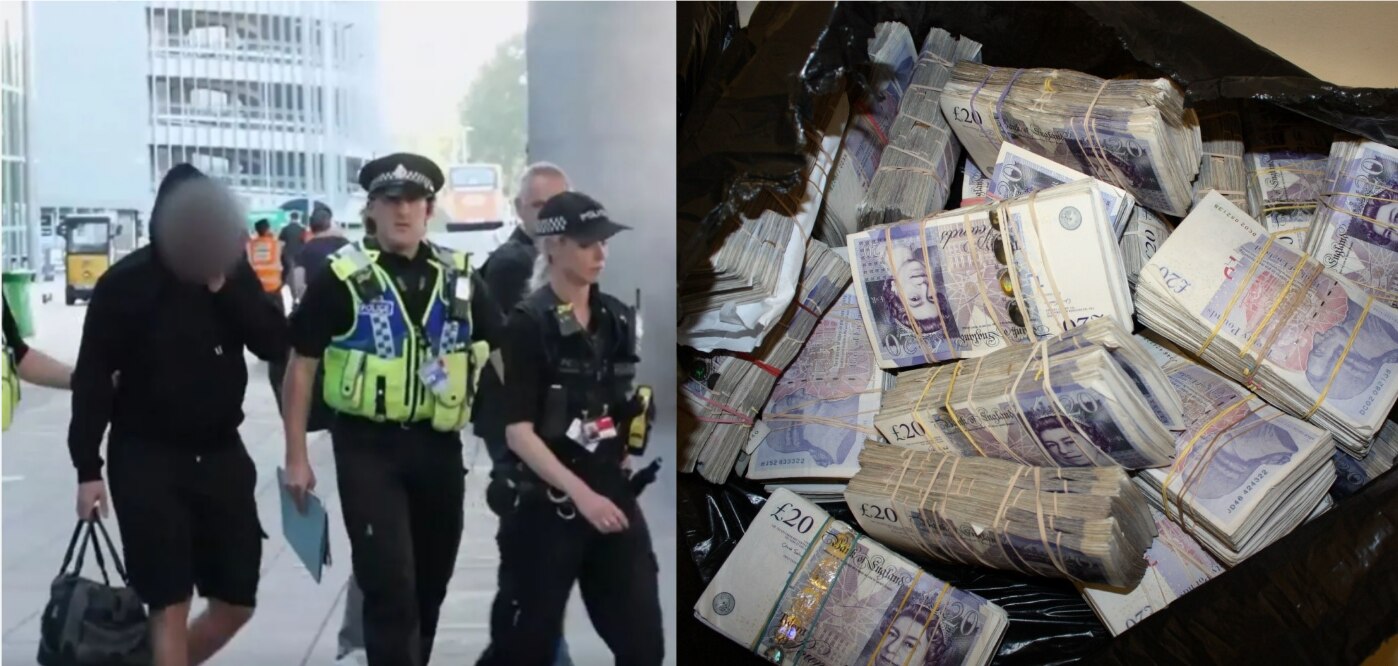 Man found with £663,000 in cash under NCA investigation. Passenger claims funds are legal from AI pl...