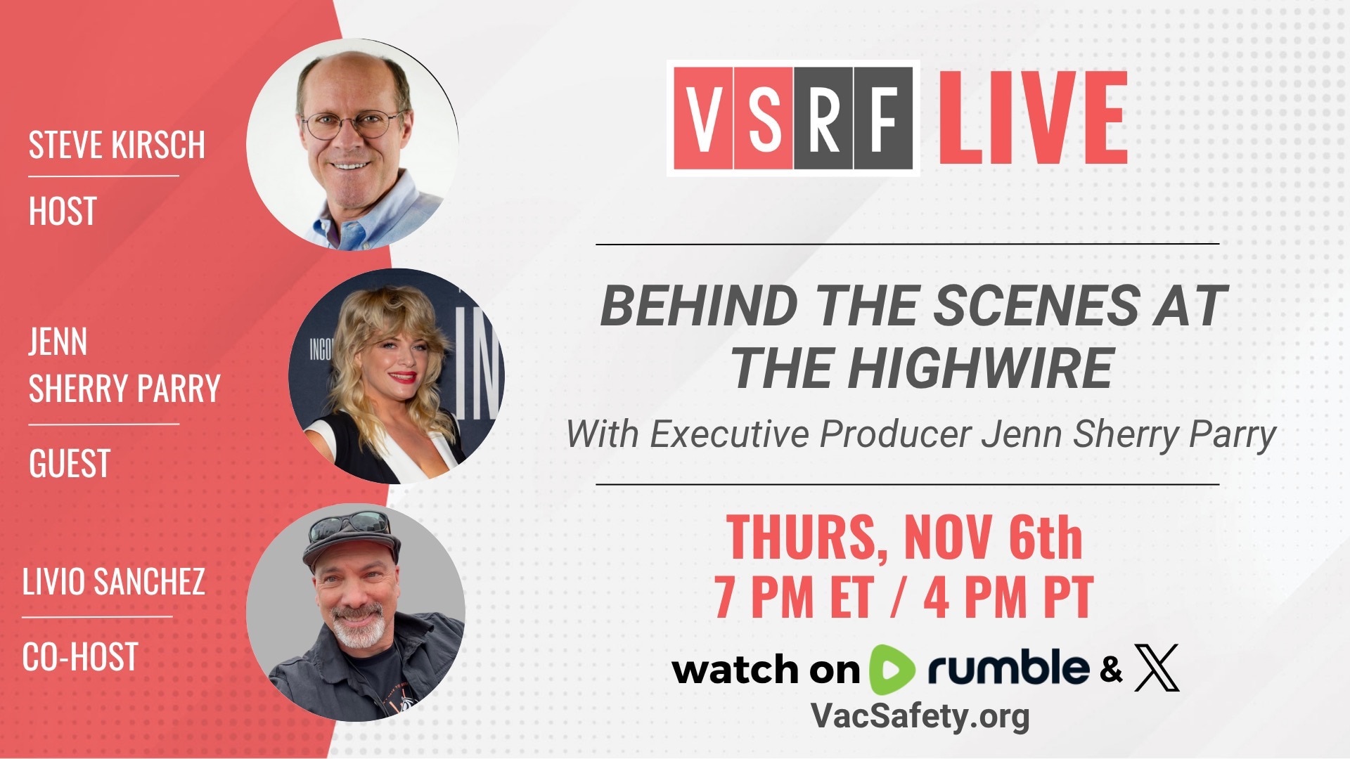 🎬 TONIGHT on #VSRFLive:

Go behind the scenes with Emmy Award–winning producer Jenn Sherry Parry, t...