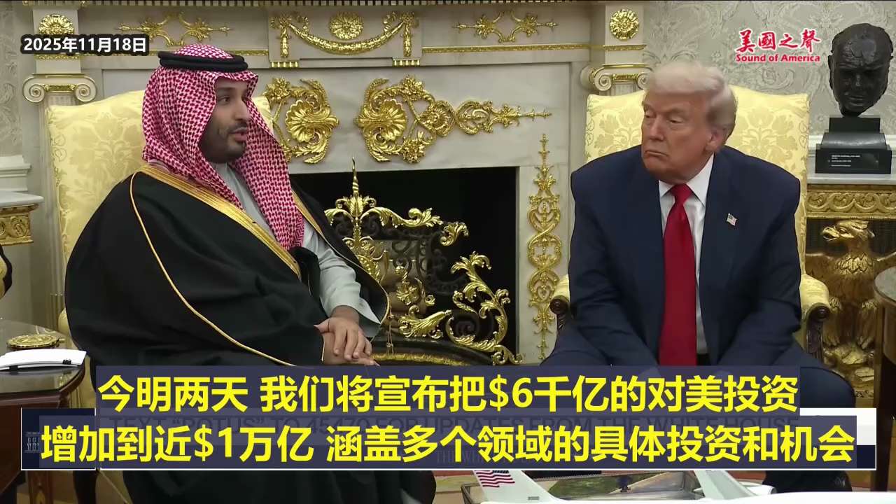 【美国之声--增加投资】2025年11月18日沙特王储宣布，将原本对美的$6千亿投资增加到$1万亿。

#增加投资 #美国之声 #美国上海农场
