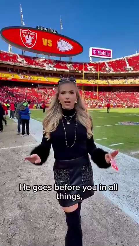 Gracie Hunt of the Kansas City Chiefs.

“If you put your faith in Jesus, He won’t let you down.”