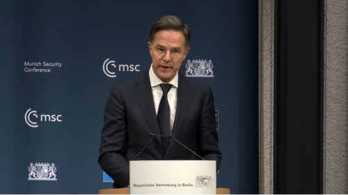 Munich Security Conference in Berlin Keynote by Mark Rutte | Munich Security Conference | Dec 11