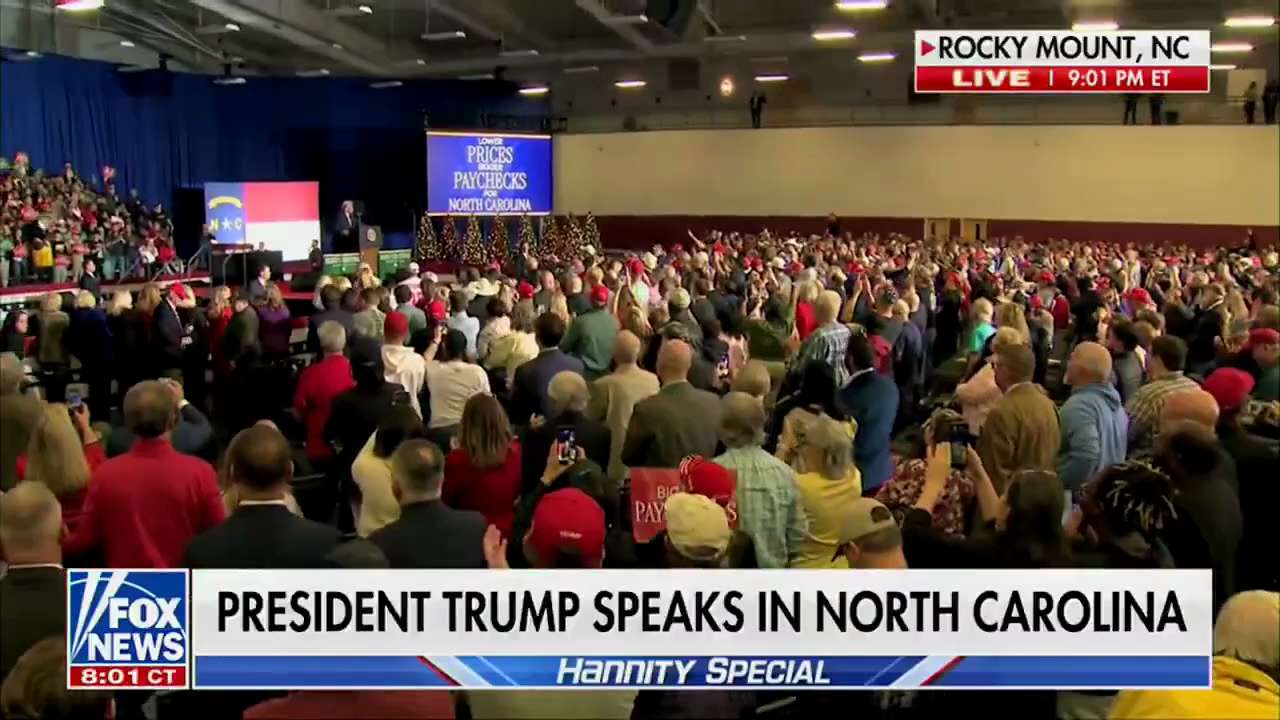 President Trump in North Carolina: "I'm thrilled to be back in this incredible state with so many pr...