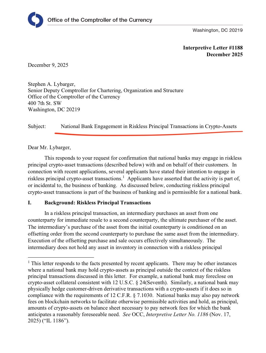 💥 BIGGG 

U.S. 🇺🇸 Banks Get Green Light for Crypto Transactions

The OCC confirms national banks ...