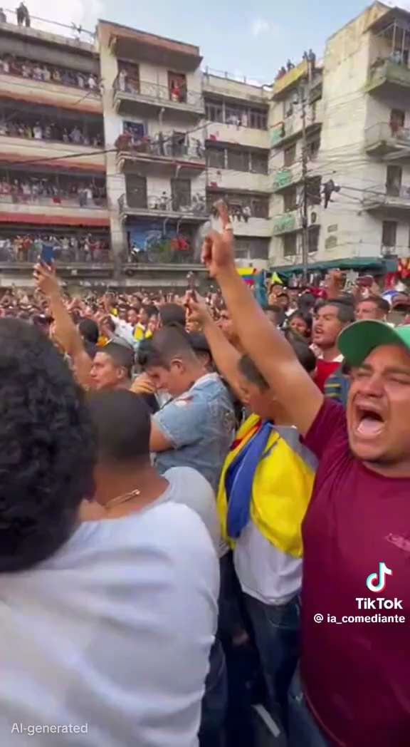 委内瑞拉民众喜极而泣