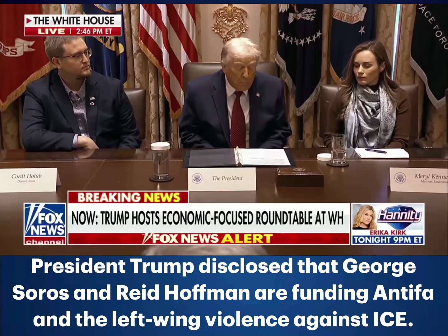 🚨BREAKING: In a jaw-dropping announcement, President Trump disclosed that George Soros and Reid Hof...