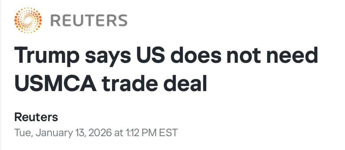 “WASHINGTON, Jan 13 (Reuters) - ​President ‌Donald Trump ‌on Tuesday said the ⁠U.S. ‌does not need ‍...