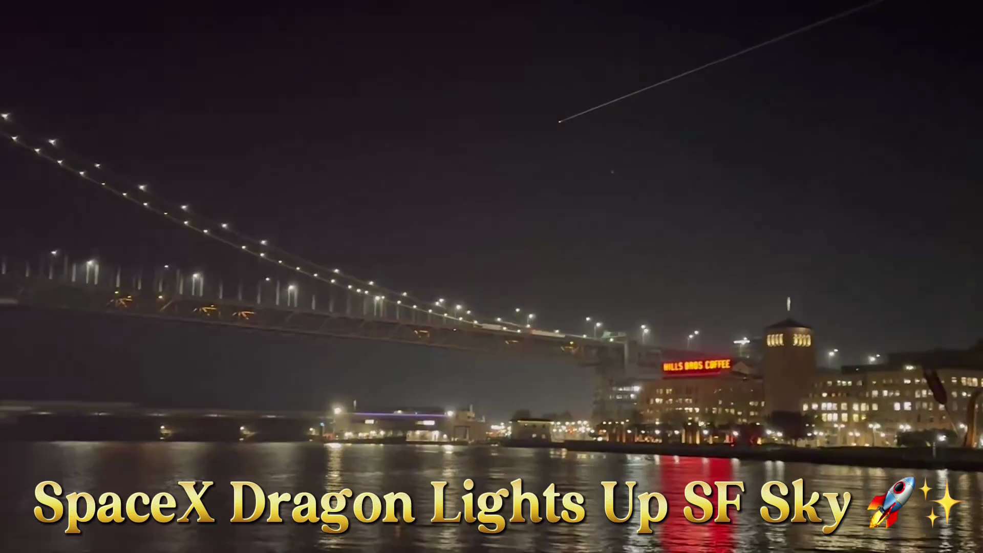 BREAKING 🚨 Elon Musk’s SpaceX Dragon came in like a meteor in the Sky over San Francisco

AMERICA I...