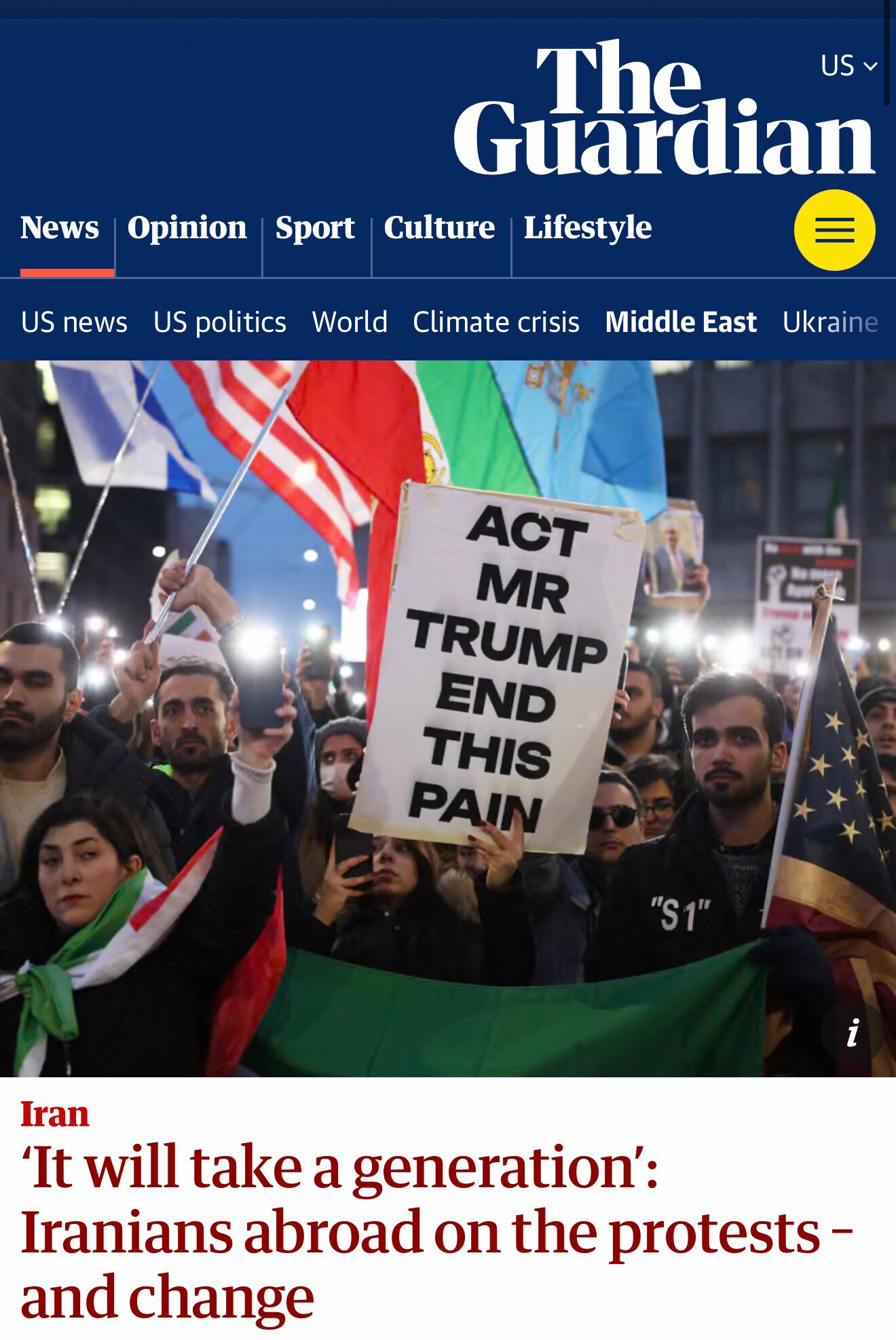 “Speaking on Friday at a news conference in Washington, Pahlavi said: ‘The Iranian people are taking...