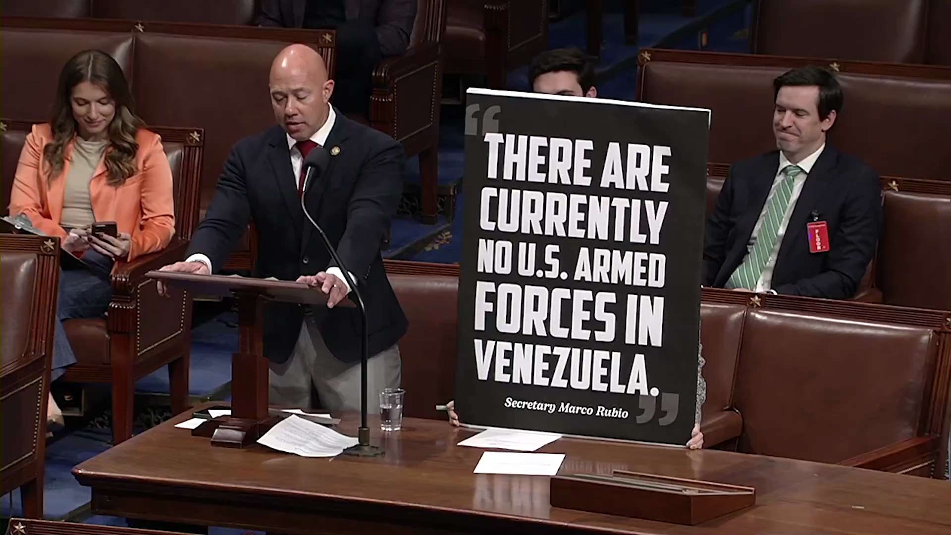 Rep. Brian Mast: There are no American troops in Venezuela. We are not at war with Venezuela.

Presi...