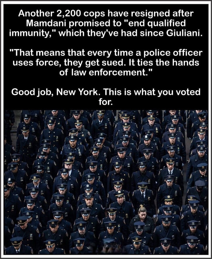 You Can Thank Your Islamic Communist NYC Mayor Mamdani
 He Does NOT’ Support The Men and Women In Bl...