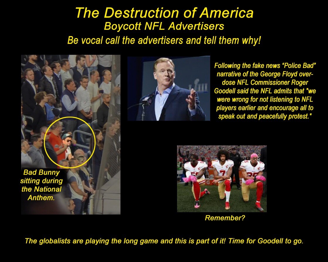 Is the NFL Commissioner Roger Goodell an anti-white globalist willing to destroy America for a few b...