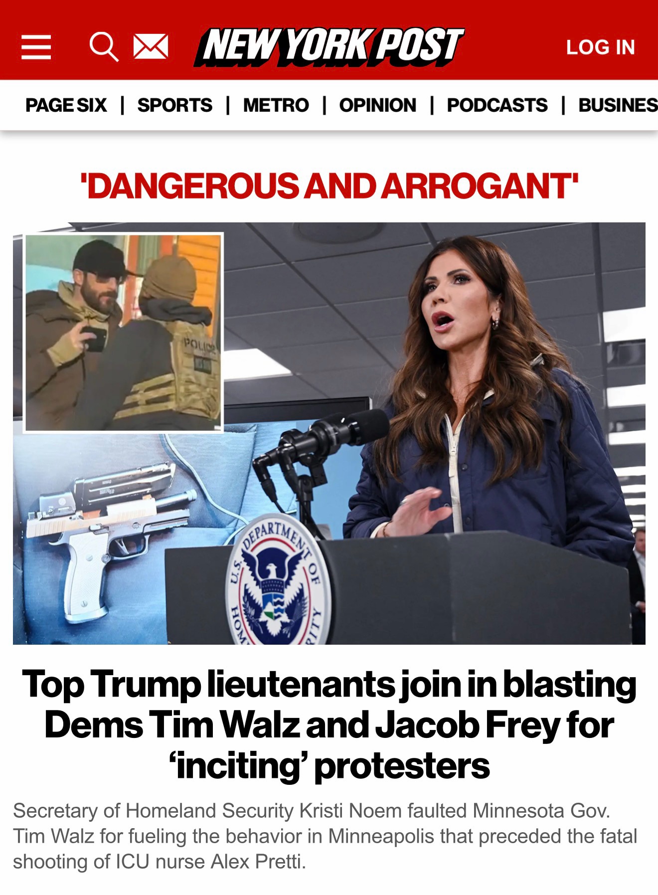 “The Mayor and the Governor are inciting Insurrection, with their pompous, dangerous, and arrogant r...