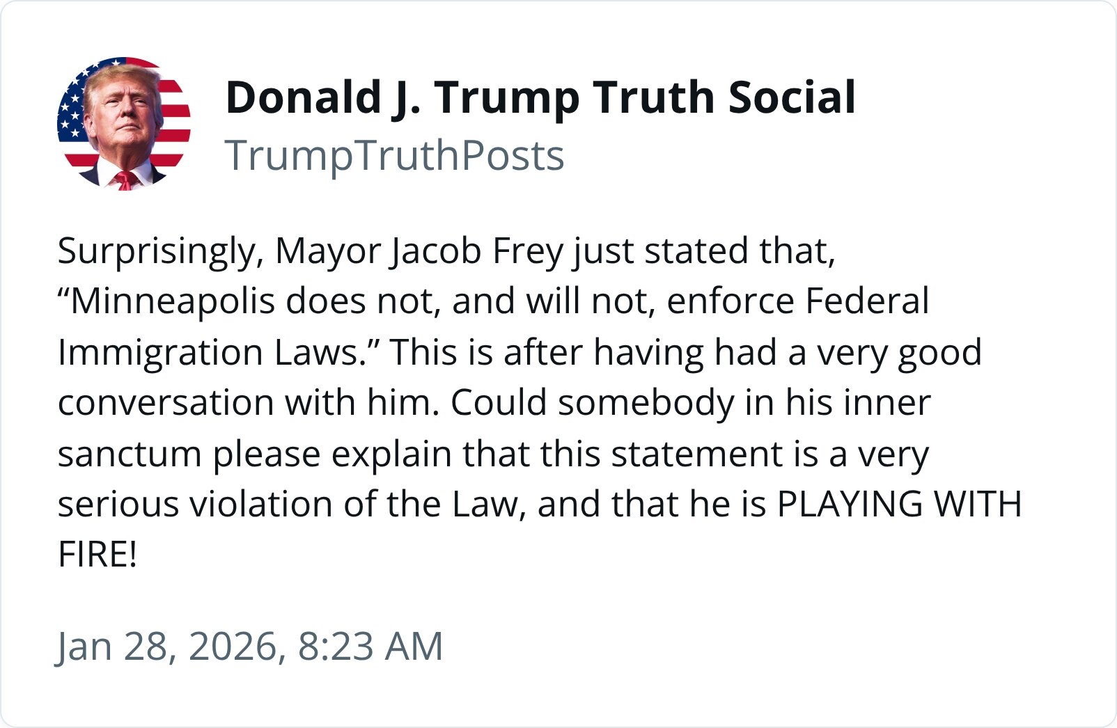 查看 Donald J. Trump Posts From Truth Social 在 GETTR 上的帖子。加入讨论，分享您的想法，与社区联系。