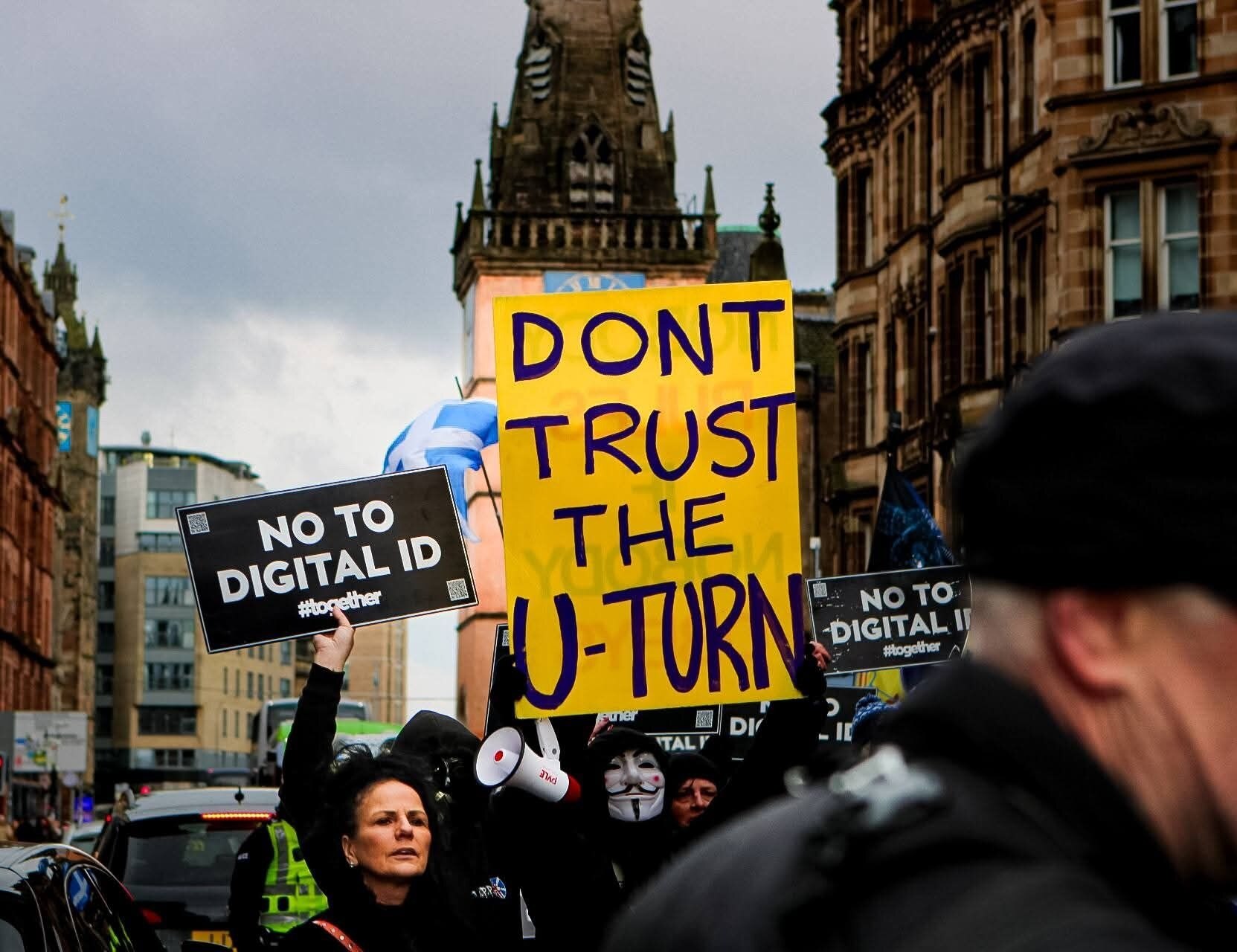 DIGITAL ID: Pic from Glasgow on Saturday at protest with Scotland Against Digital ID

The huge press...
