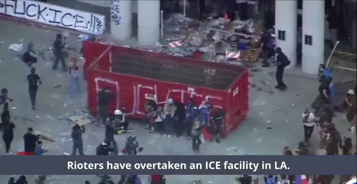 Rioters have overtaken an ICE facility in LA.

Complete chaos and police are doing nothing to stop i...