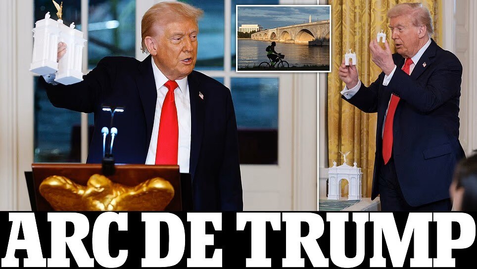 Breaking News
Dimensions of Trump's massive new 'Triumphal Arch' are revealed as president 'chooses ...