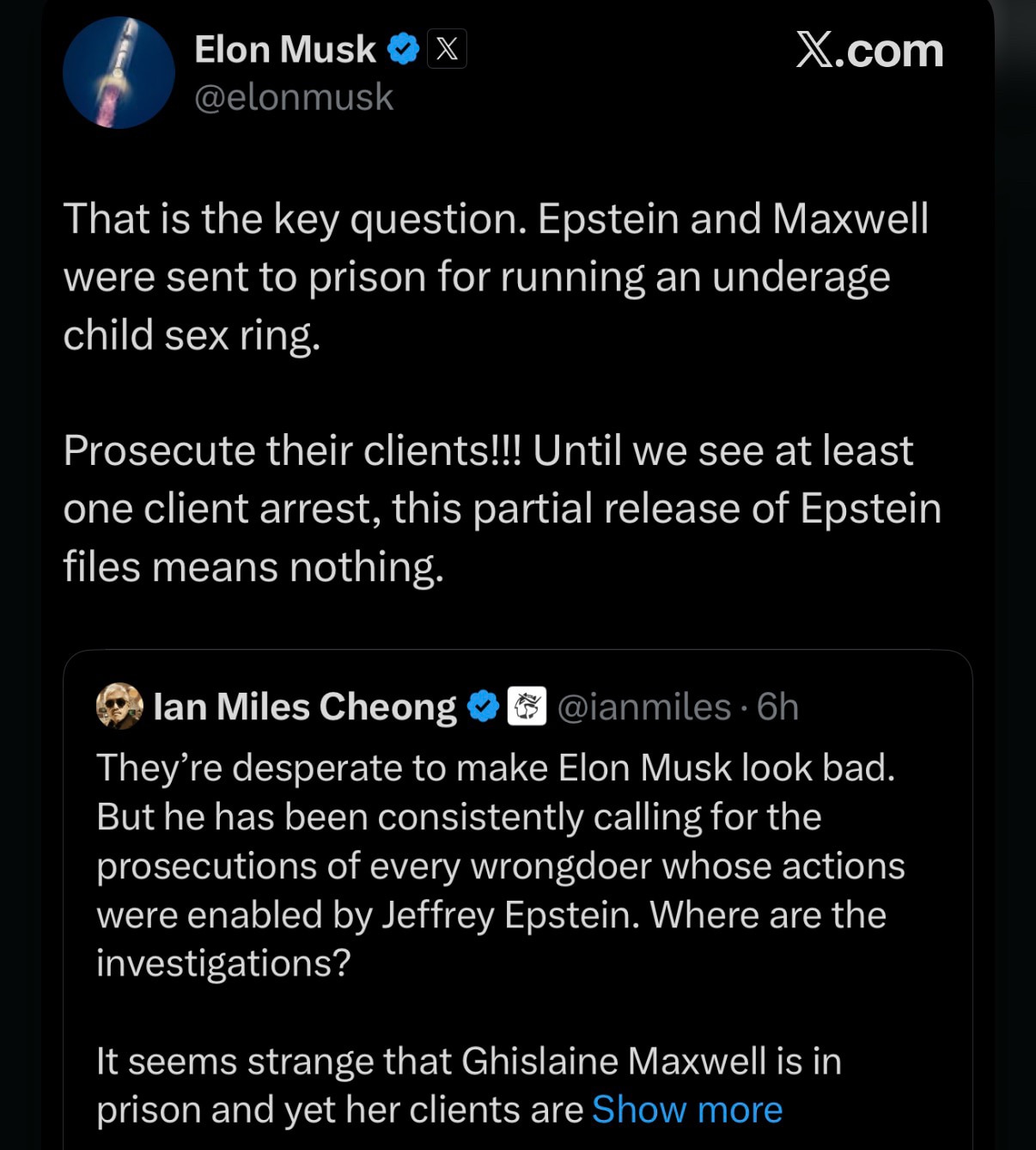 Even @elonmusk is asking for prosecutions!

Child rape is not acceptable and it will never stop unle...