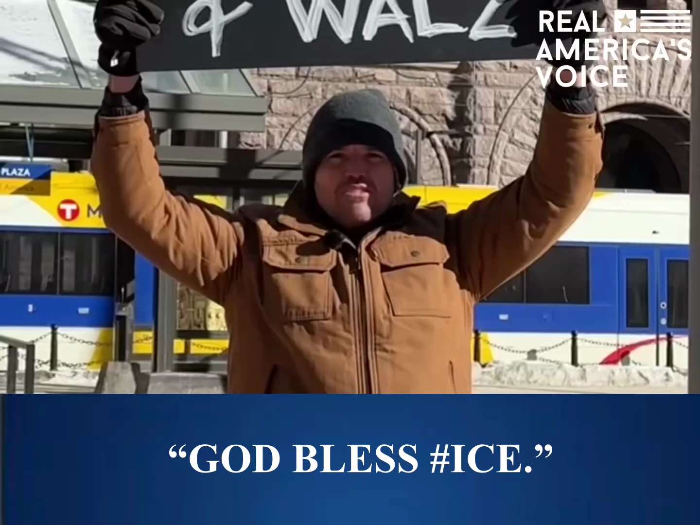 Today from downtown Minneapolis, outside City Hall, calling out Mayor Frey, Gov. Walz, and Rep. Omar...