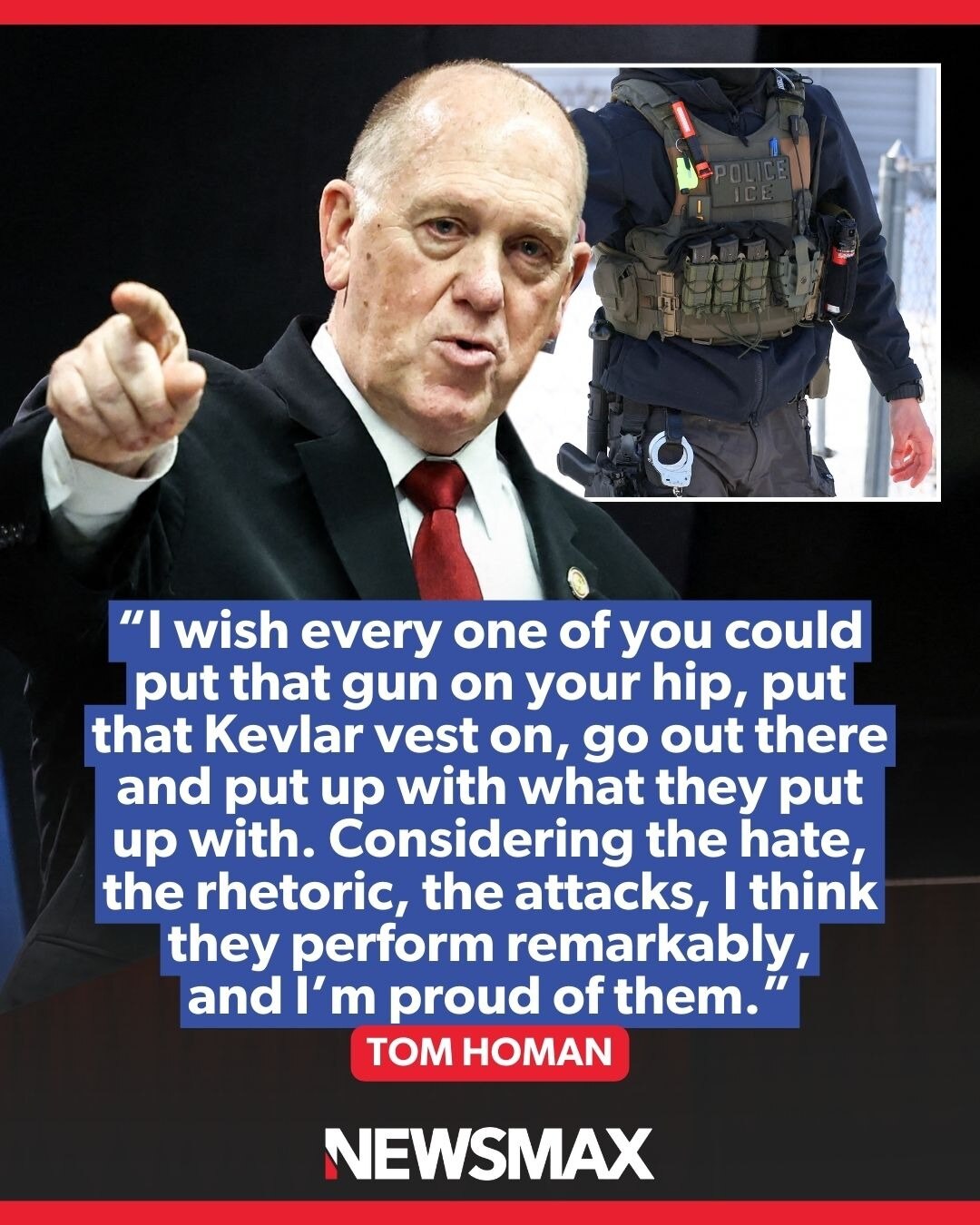 'I'M PROUD OF THEM': Border czar Tom Homan expressed his support for federal law enforcement in the ...