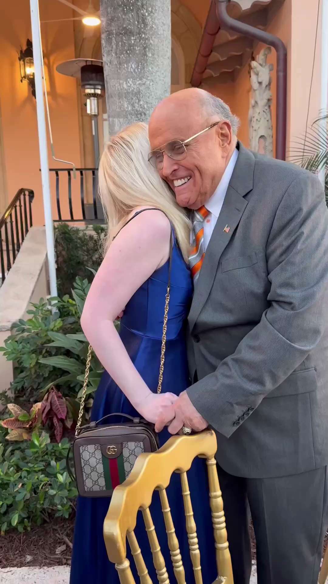 A special moment last night at Mar-a-Lago, sharing my engagement news with my former boss @RudyGiuli...