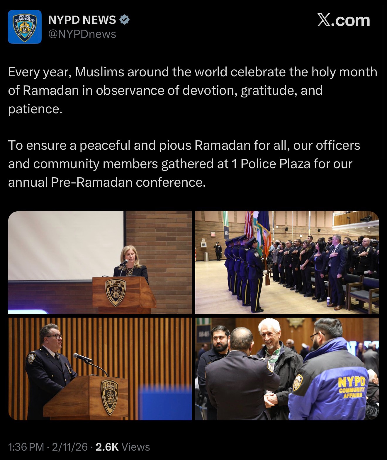 Taking the Knee to Islam 

https://x.com/nypdnews/status/2021654684394795158?s=46