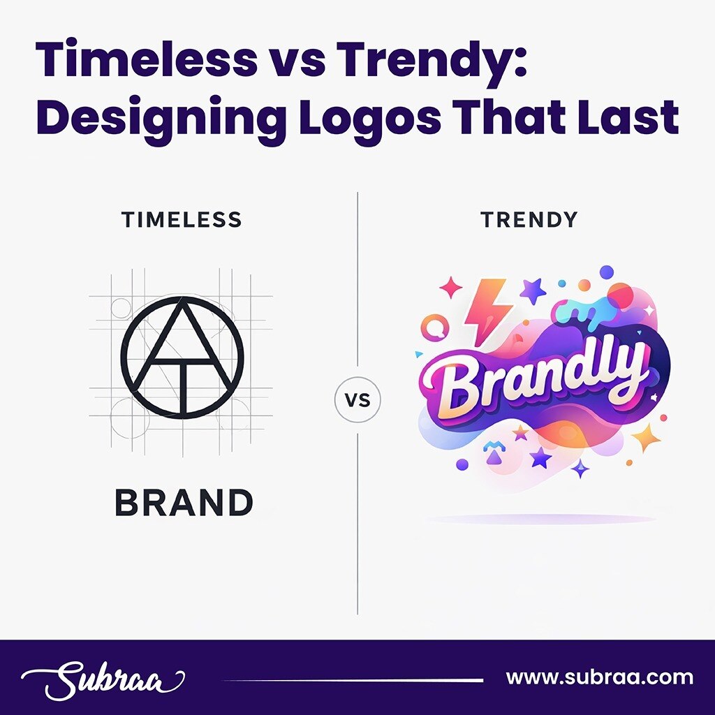 Timeless vs Trendy: Designing Logos That Last-Subraa

A logo is more than a mere visual symbol; it i...