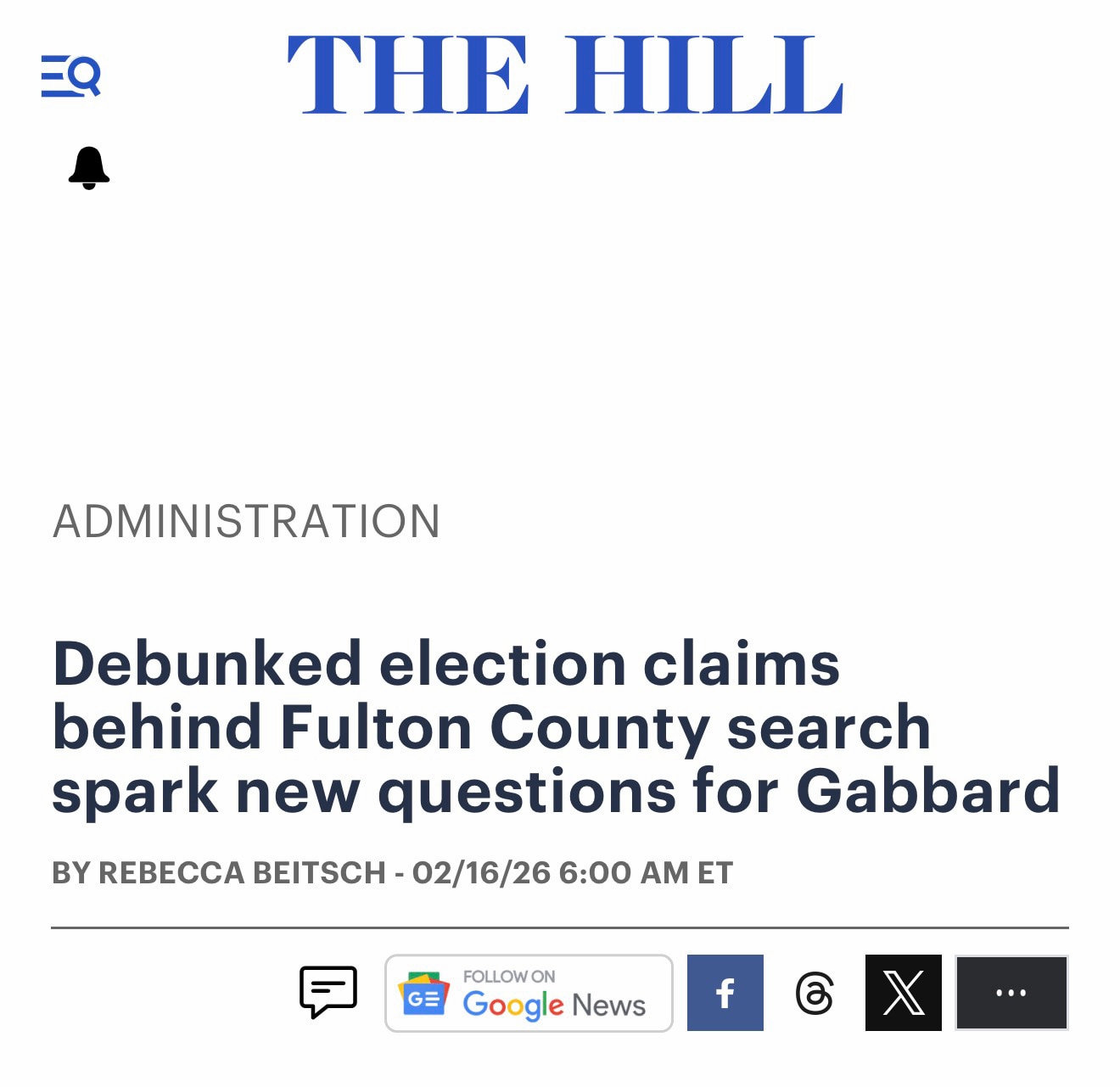 Fulton County Ballots Become Focus of Democrat Rage 

https://thehill.com/homenews/administration/57...