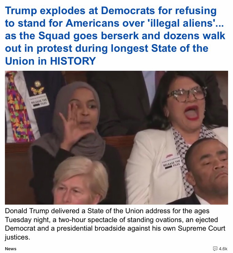 Explosion 

https://www.dailymail.co.uk/news/article-15588813/Trump-Democrats-protest-longest-State-...