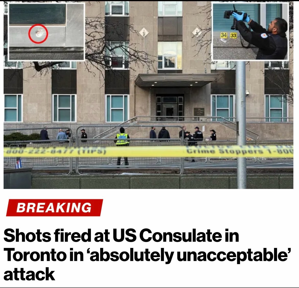 “Shots were fired at the US Consulate in Toronto early Tuesday in the latest attack on an American d...